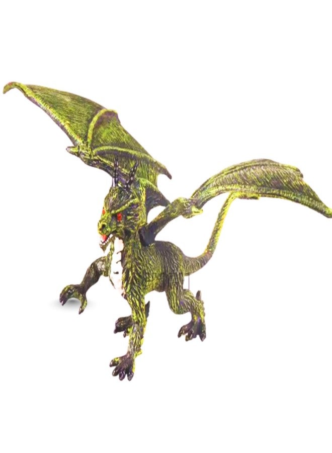 Mallexo Realistic Dinosaur Dragon Animals Toys for Kids 3+ | 1PCS Prehistoric Forest Animal Dino Toy Action Figure for Boys & Girls Birthday Gift Janwar Toy for Children Decoration Item (Green) - Image 1